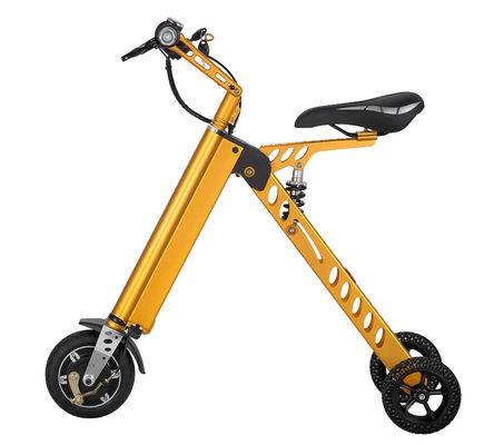jakość  Yellow Motorized Folding Bike / Smallest Lightest Folding Bike Battery Assisted fabryka